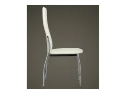 Sillas de comedor 6 unidades cuero sintético blanco