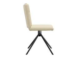 Sillas de comedor 2 unidades tela color crema