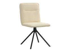 Sillas de comedor 2 unidades tela color crema