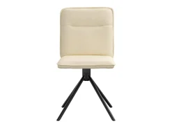 Sillas de comedor 2 unidades tela color crema