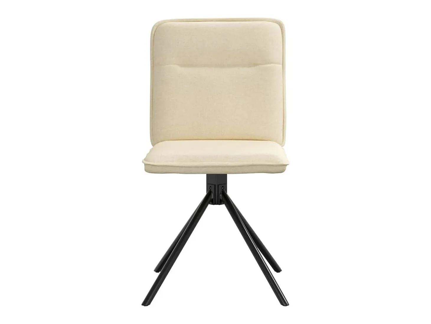Sillas de comedor 2 unidades tela color crema
