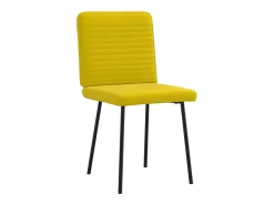 Sillas de comedor 2 unidades terciopelo amarillo