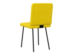 Sillas de comedor 2 unidades terciopelo amarillo