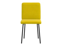 Sillas de comedor 2 unidades terciopelo amarillo
