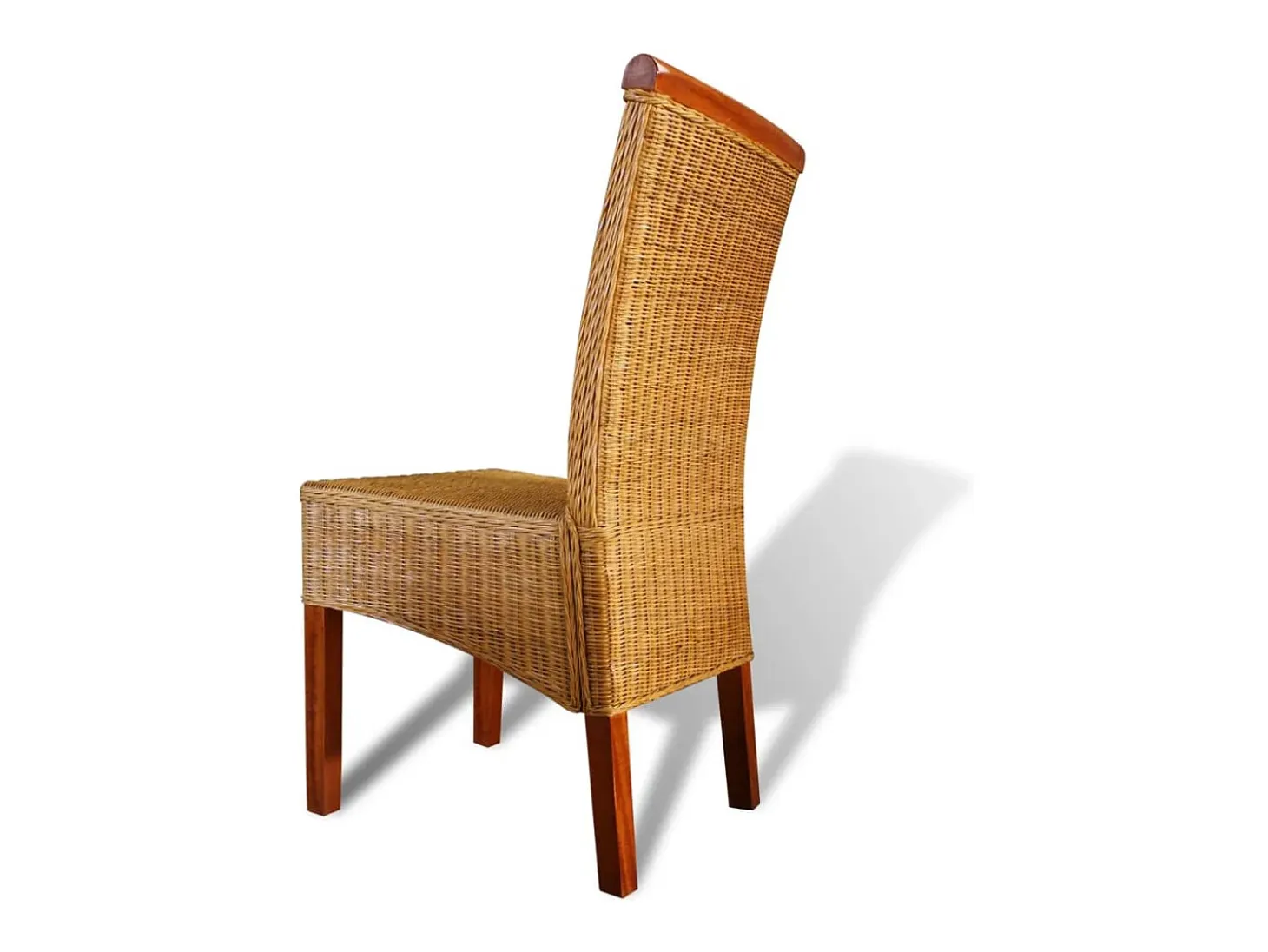 Sillas de comedor 2 unidades ratán natural marrón