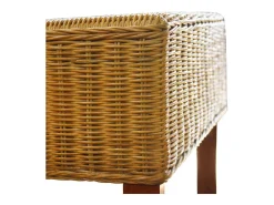 Sillas de comedor 2 unidades ratán natural marrón