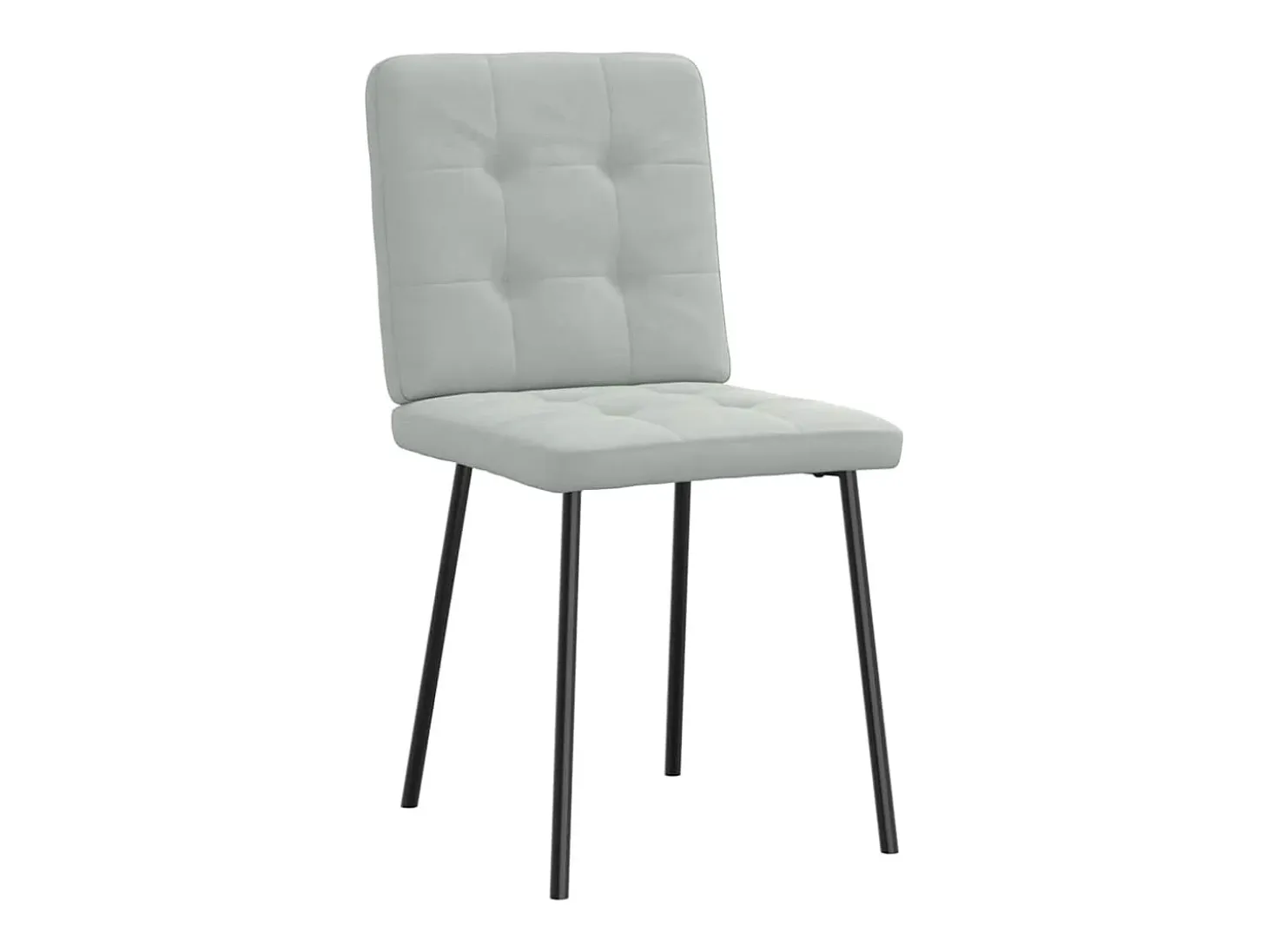 Sillas de comedor 4 unidades terciopelo gris claro