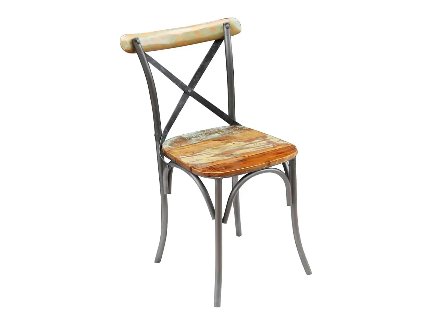 Sillas de comedor 2 unidades madera maciza reciclada