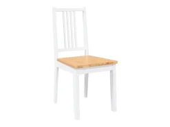 Sillas de comedor 2 unidades madera maciza de caucho blanco