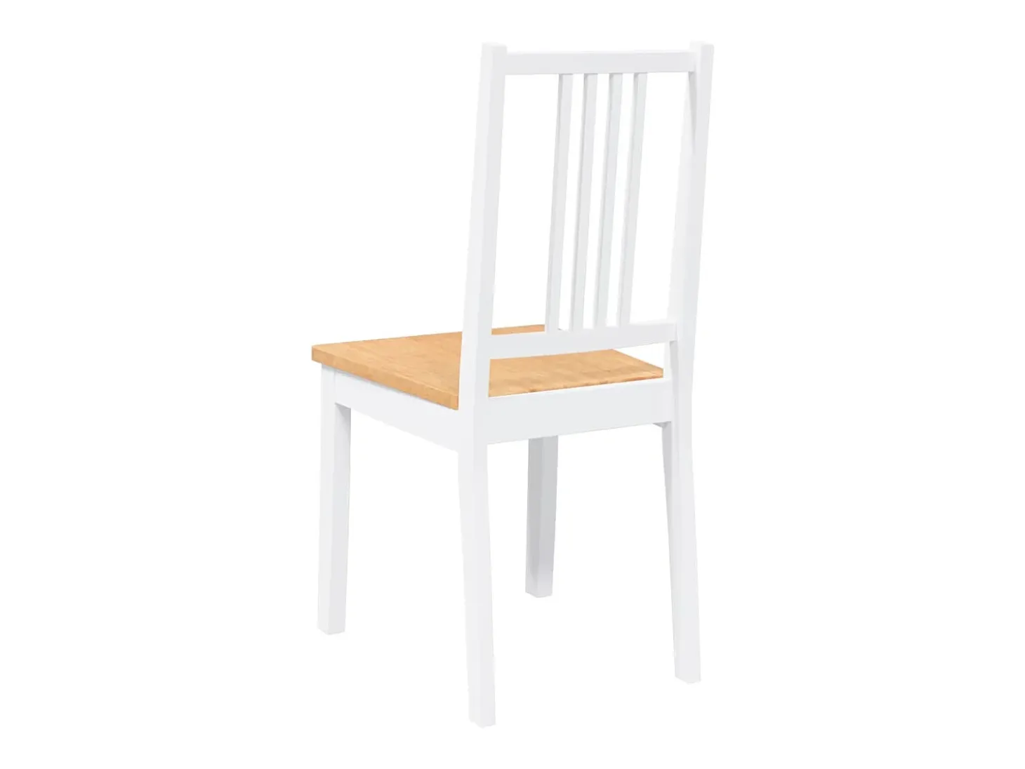 Sillas de comedor 2 unidades madera maciza de caucho blanco