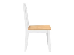 Sillas de comedor 2 unidades madera maciza de caucho blanco