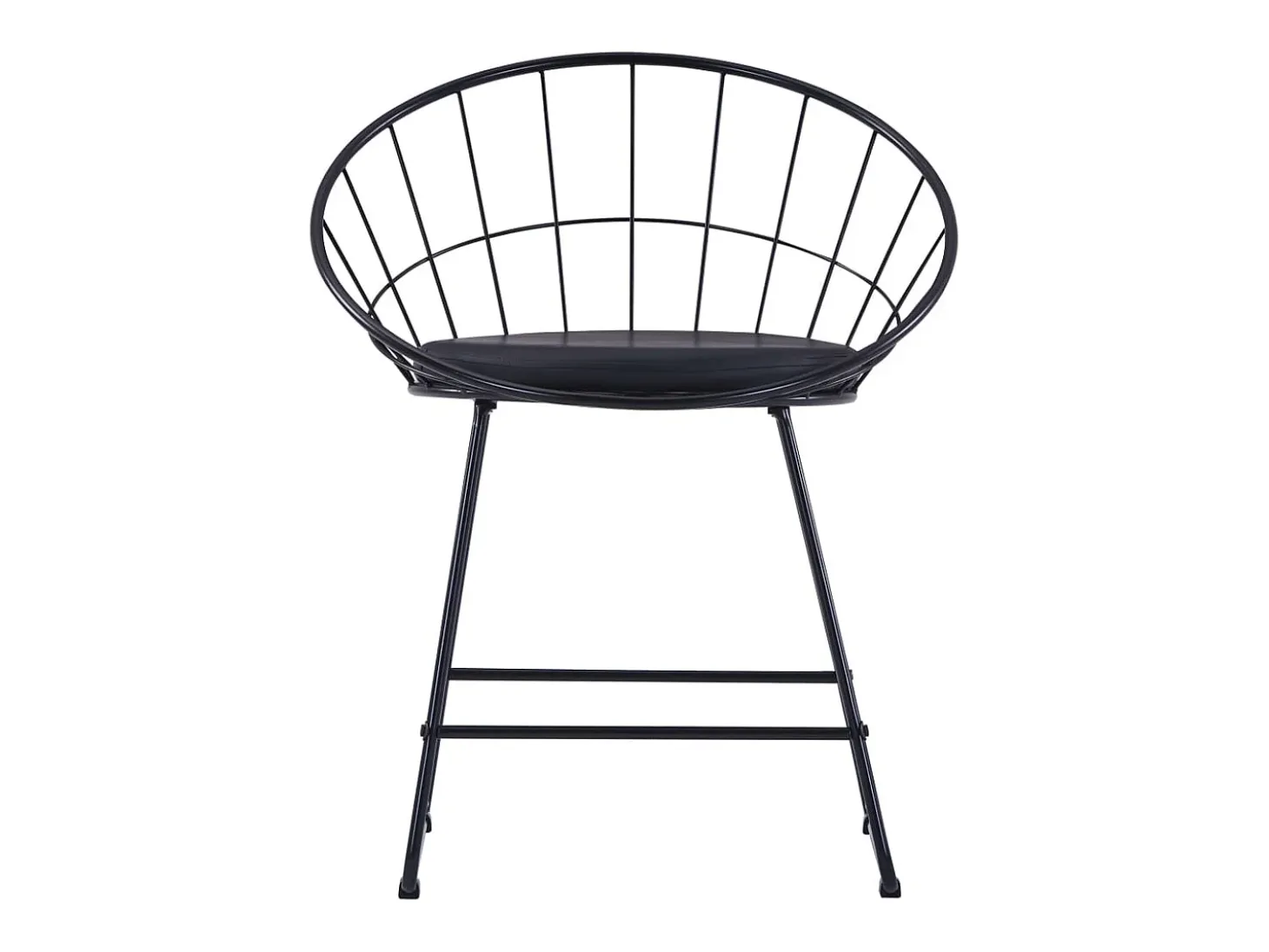 Sillas de comedor asientos de cuero sintético 4 unidades acero negro