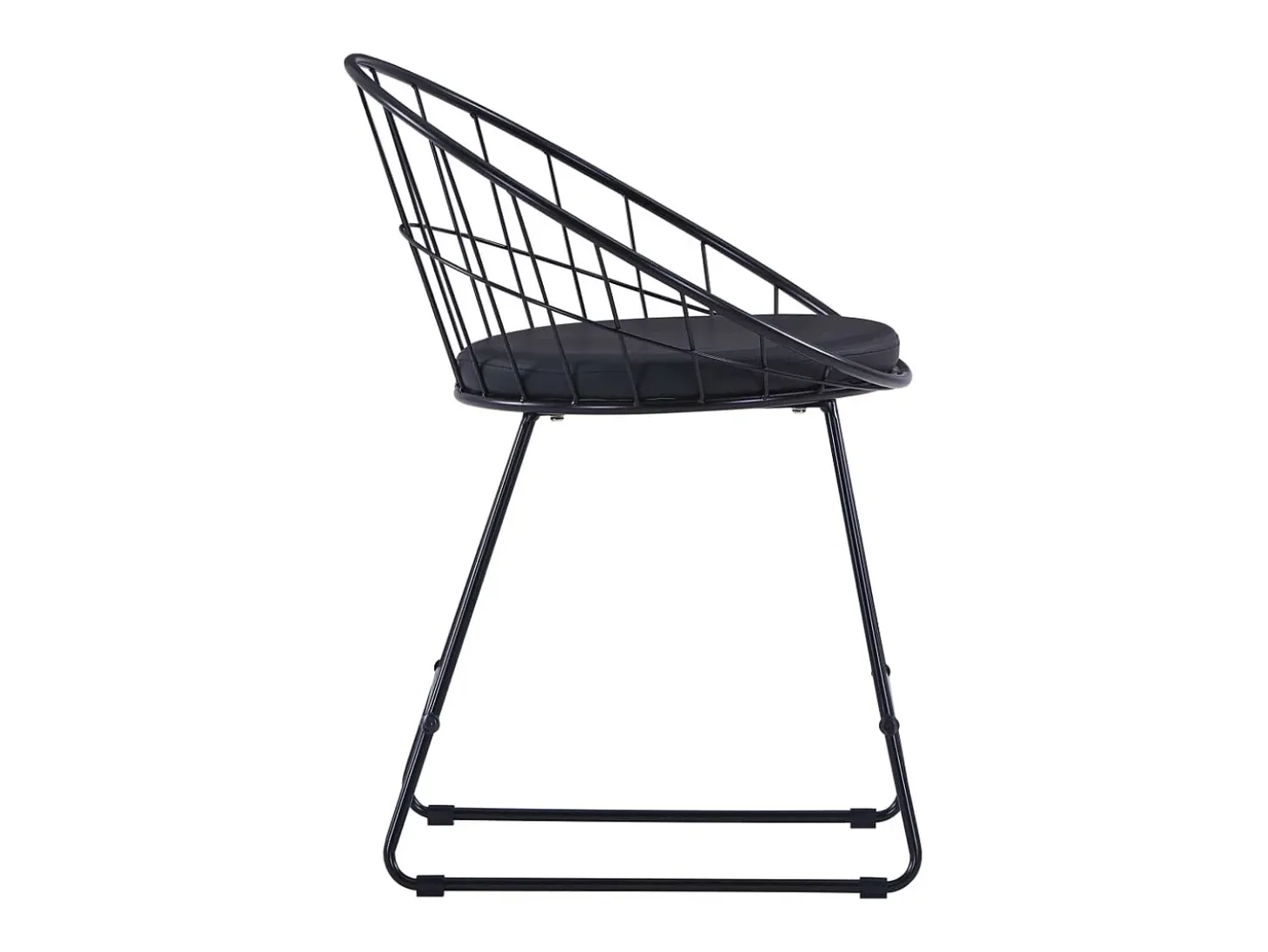 Sillas de comedor asientos de cuero sintético 4 unidades acero negro
