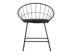 Sillas de comedor asientos de cuero sintético 2 uds acero negro