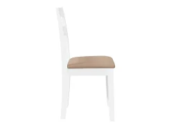 Sillas de comedor con cojines 2uds madera maciza blanco caucho