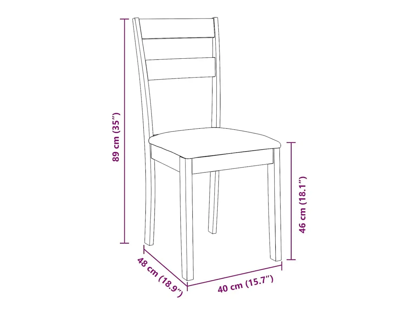 Sillas de comedor con cojines 2uds madera maciza blanco caucho