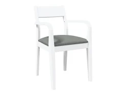 Sillas de comedor con cojines 2uds madera maciza blanco caucho