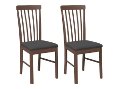 Sillas de comedor con cojines 2 unidades madera maciza marrón caucho
