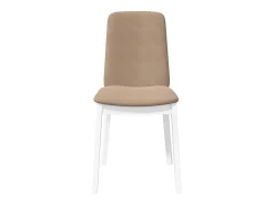 Sillas de comedor con cojines 2unidades madera maciza blanco caucho