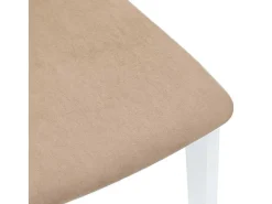 Sillas de comedor con cojines 2unidades madera maciza blanco caucho