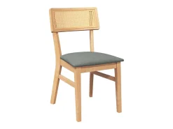 Sillas de comedor con cojines 2 uds madera maciza caucho
