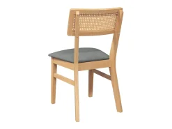 Sillas de comedor con cojines 2 uds madera maciza caucho