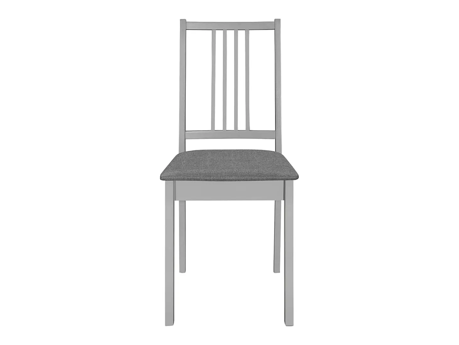 Sillas de comedor con cojines madera maciza gris 6 unidades