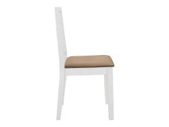 Sillas de comedor con cojines de madera maciza blanca 6 unidades