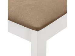 Sillas de comedor con cojines de madera maciza blanca 6 unidades