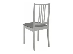 Sillas de comedor con cojines de madera maciza gris 2 unidades
