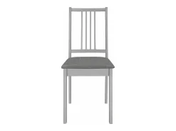 Sillas de comedor con cojines de madera maciza gris 2 unidades
