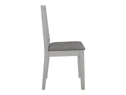 Sillas de comedor con cojines de madera maciza gris 2 unidades
