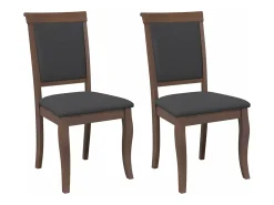 Sillas de comedor con cojines 2 unidades madera maciza marrón caucho