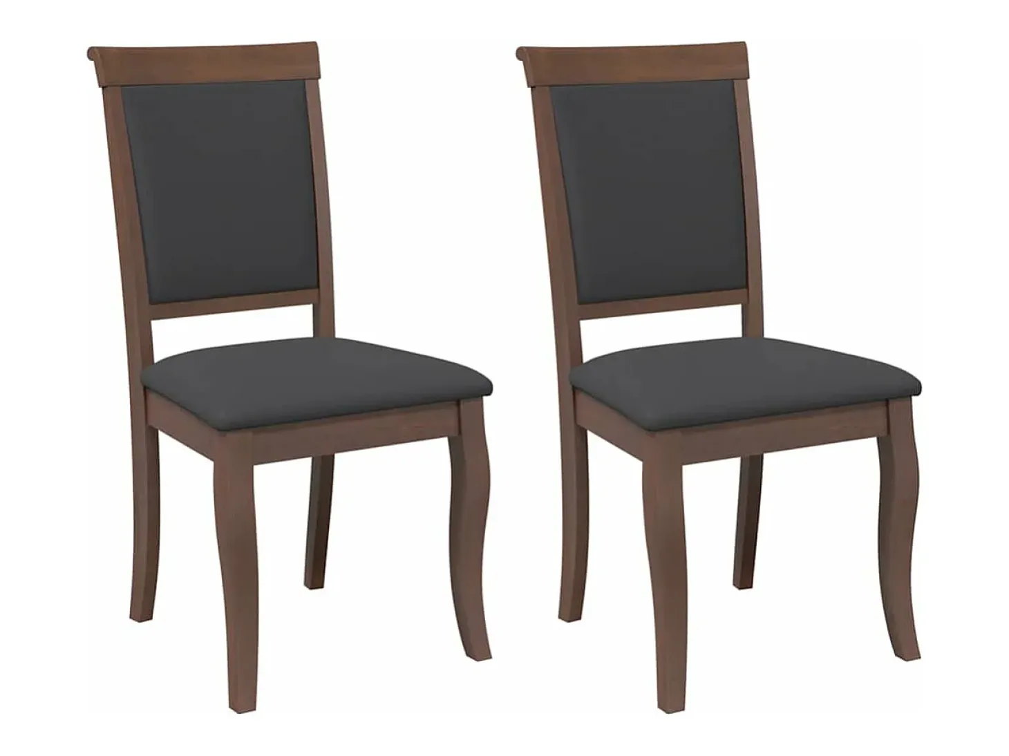 Sillas de comedor con cojines 2 unidades madera maciza marrón caucho