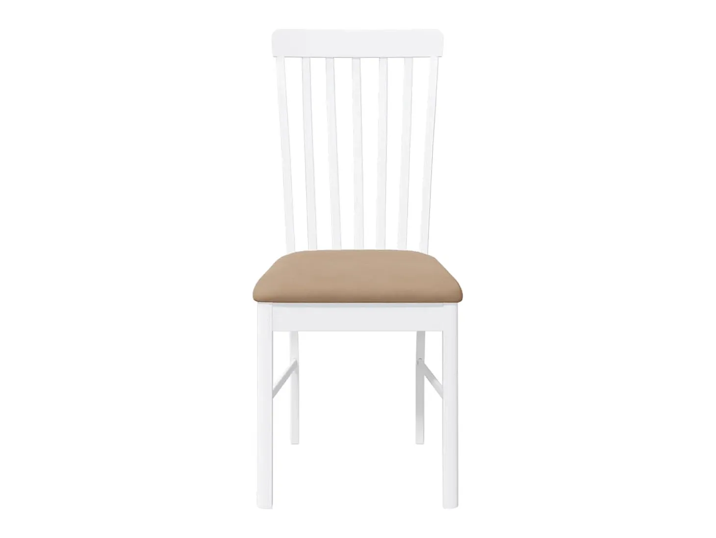 Sillas de comedor con cojines 2unidades madera maciza blanco caucho