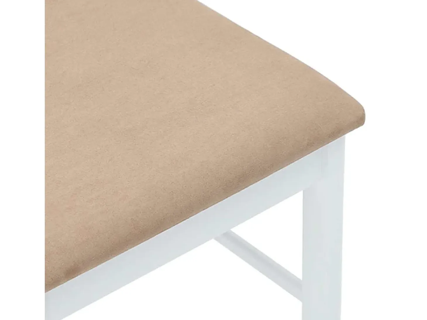 Sillas de comedor con cojines 2unidades madera maciza blanco caucho