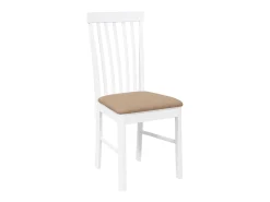 Sillas de comedor con cojines 2unidades madera maciza blanco caucho