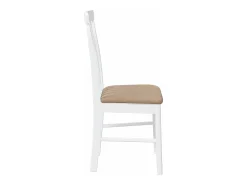 Sillas de comedor con cojines 2unidades madera maciza blanco caucho