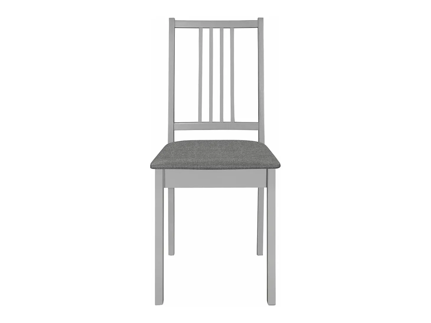 Sillas de comedor con cojines de madera maciza gris 4 unidades