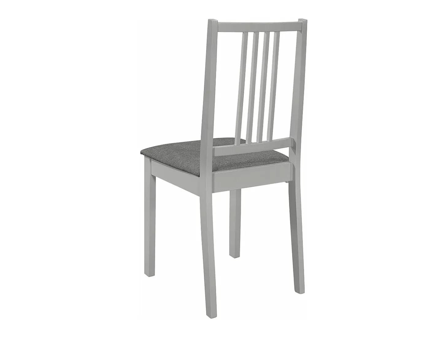 Sillas de comedor con cojines de madera maciza gris 4 unidades