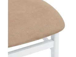 Sillas de comedor con cojines 2unidades madera maciza blanco caucho