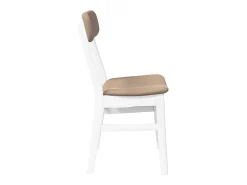 Sillas de comedor con cojines 2unidades madera maciza blanco caucho