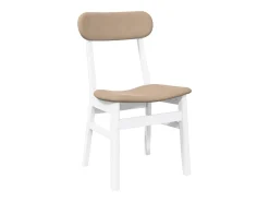 Sillas de comedor con cojines 2unidades madera maciza blanco caucho