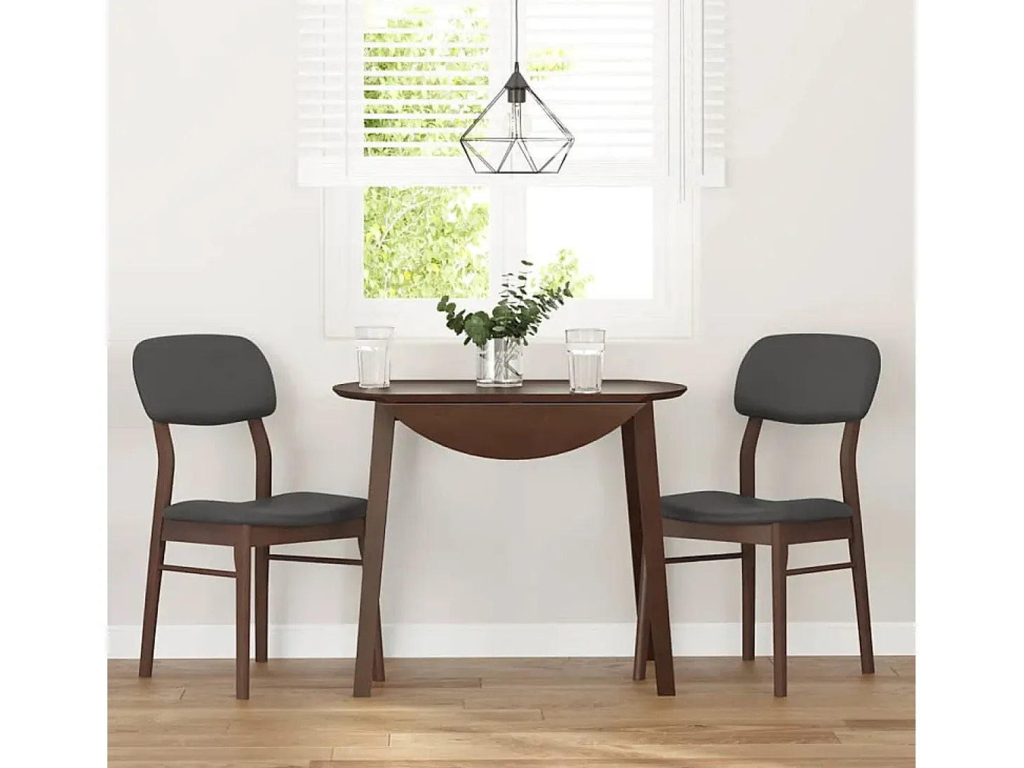 Sillas de comedor con cojines 2 unidades madera maciza marrón caucho