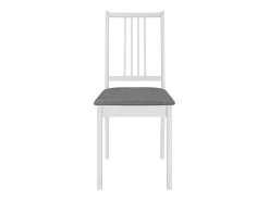 Sillas de comedor con cojines 4 unidades madera maciza blanca
