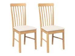 Sillas de comedor con cojines 2 unidades madera maciza caucho
