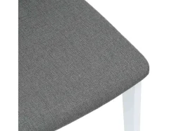 Sillas de comedor con cojines 2unidades madera maciza blanco caucho