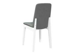 Sillas de comedor con cojines 2unidades madera maciza blanco caucho