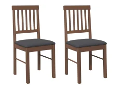 Sillas de comedor con cojines 2 unidades madera maciza marrón caucho