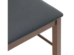 Sillas de comedor con cojines 2 unidades madera maciza marrón caucho